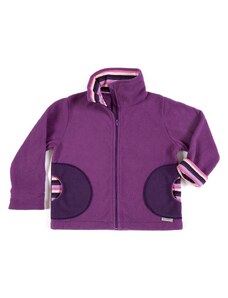 Veselá Nohavice Dětská fleecová mikina na zip fialová