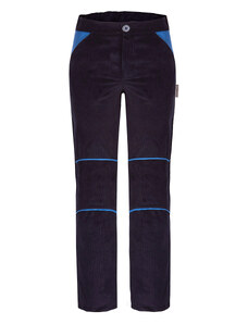 Veselá Nohavice Dětské školní manšestrové kalhoty s dvojitými koleny tmavě modré