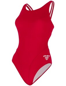 Dámské plavky Michael Phelps Solid Comp Back Red 30
