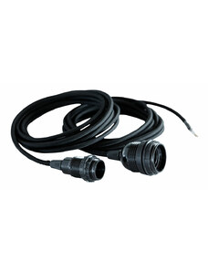 House Doctor Textilní kabel pro svítidlo E27 Černý 3m