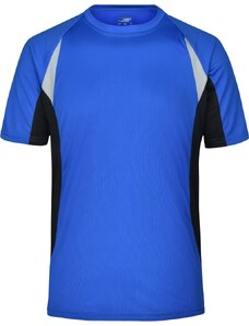 James & Nicholson Pánské běžecké triko s krátkým rukávem James & Nicholson (JN391) Královská modrá / Černá S
