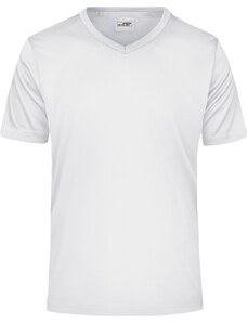 James & Nicholson Pánské sportovní triko s krátkým rukávem James & Nicholson (JN736) Bílá S