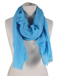 Pavioko Jednobarevný šátek s bavlnou modrý