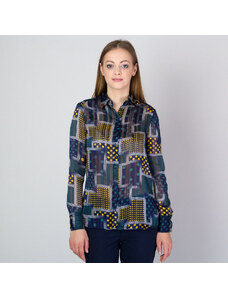 Willsoor Dámská košile s geometrickým vzorem 11810