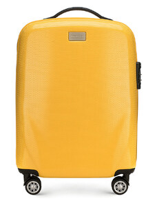 Kabinový cestovní kufr Wittchen, žlutá, polykarbonát