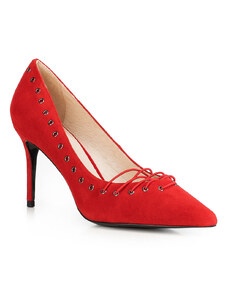 Dámské boty Wittchen, červená, semišová useň