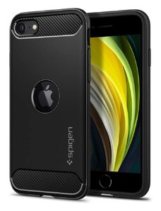 Ochranný kryt pro iPhone SE (2020/2022) - Spigen, Rugged Armor Black