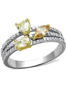 US Stříbrný, pozlacený dámský prsten s Cubic Zirconia Stříbro 925 - Ashtyn