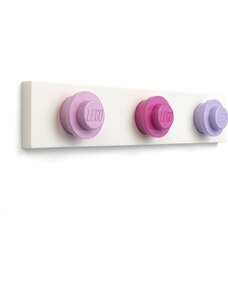 LEGO Věšák na zeď, 3 ks - růžová, magenta, fialová