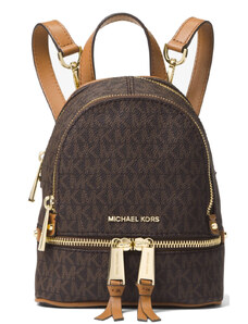 Michael Kors Batoh Rhea Mini Logo Backpack Brown