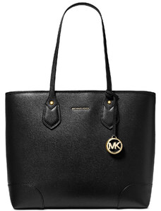 Michael Kors Kabelka Large Crossgrain Leather Tote Bag Black