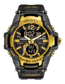 Sportovní digitální hodinky Smael 1805 zlaté