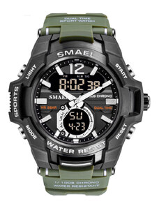 Sportovní digitální hodinky Smael 1805 khaki zelené