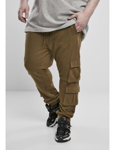 UC Men Letní olivové froté kalhoty s dvojitou kapsou