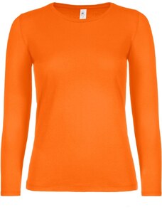 B&C Dámské tričko s dlouhým rukávem B&C (TW06T) Oranžová XS