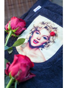 MaryBerry Dámský černý krajkový župan & kilt do sauny z limitované edice Marilyn Monroe