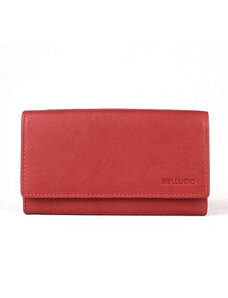 Tmavěčervená matná kožená peněženka BELLUGIO (TD-88R-063M) RFID