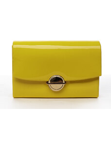 Moderní dámská lakovaná kabelka Larissa, žlutá