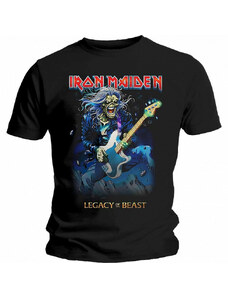 Spiral Pánské tričko Iron Maiden - Eddie on Bass Rock Off IMTEE73MB