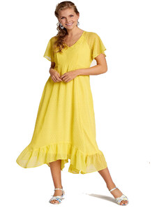 Dámské letní žluté midi šaty Cellbes A1131