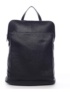 Dámský kožený batůžek kabelka černý - ItalY Houtel černá