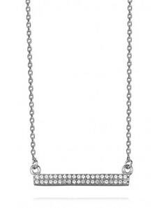 Elegantní stříbrný náhrdelník se zirkonovým zdobením - Meucci SLN005