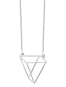 Stříbrný náhrdelník se vzorem hranolu lásky - Meucci SLN014