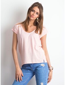 Fashionhunters Vibes vřesově růžové tričko