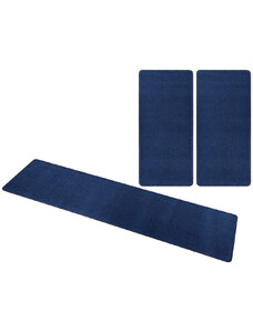 Hanse Home Collection koberce Kobercová sada Nasty 104447 Darkblue - 3 díly: 70x140 cm (2x), 70x240 cm (1x) cm