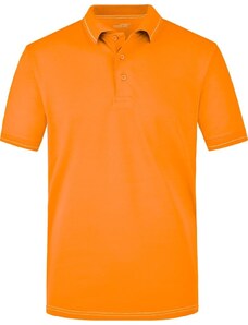 James & Nicholson Pánská polokošile s krátkým rukávem James & Nicholson (JN569) Oranžová / Bílá S