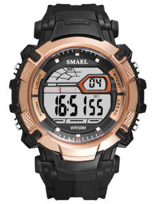 Sportovní digitální hodinky Smael 1620 zlaté