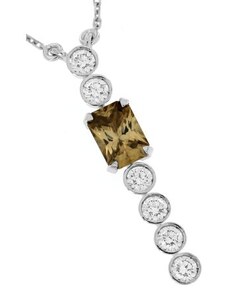 Zlatnictví U Kostela Diamantový náhrdelník s přírodním zirkonem 33345