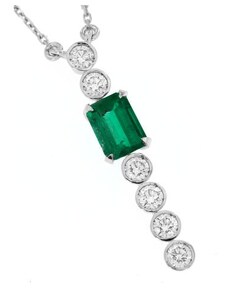 Zlatnictví U Kostela Diamantový náhrdelník se smaragdem 33344