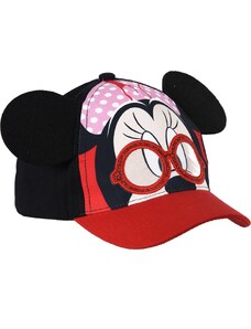 DISNEY MINNIE MOUSE DÍVČÍ ČERNO/ČERVENÁ KŠILTOVKA 3D Černá