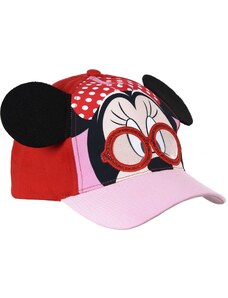 DISNEY MINNIE MOUSE DÍVČÍ ČERVENO/RŮŽOVÁ KŠILTOVKA 3D Červená