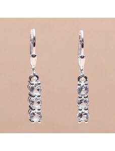 Nefertitis Náušnice stříbrné s broušenými akvamaríny Ag 925 014969 AQ - 1,2 cm, 2,1 g
