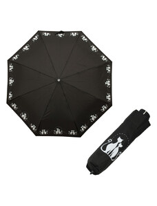 Doppler Mini Fiber DREAMING CATS černý - dámský skládací mechanický deštník