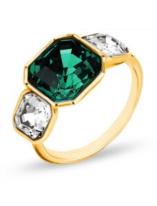 Spark Prsten zelený se Swarovski Elements Imperial Trio PG44803EMC Emerald