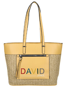 Barebag DAVID JONES Žlutá velká dámská kabelka přes rameno CM5741