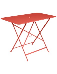 Oranžový kovový skládací stůl Fermob Bistro 97 x 57 cm