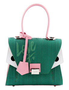 Luxusní kabelka JADISE, Sabrina malá Love It, zelená/růžová