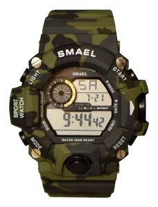 Vojenské hodinky Smael 1385-W army green