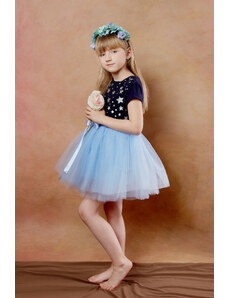 ADELO Tutu sukně tylová dětská - světle modrá- délka 35 cm a 50 cm