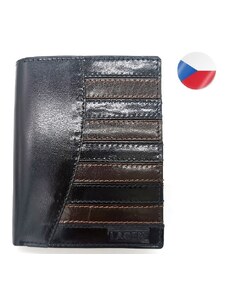 Pánská kožená peněženka LAGEN Joshua - černá/hnědá