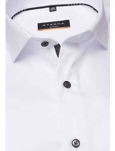 ETERNA Slim Fit pánská košile bílá neprosvítající s tmavým kontrastem Non iron Cover