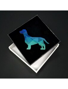 AMADEA Dřevěná brož barevný pes, 6x4,5 cm