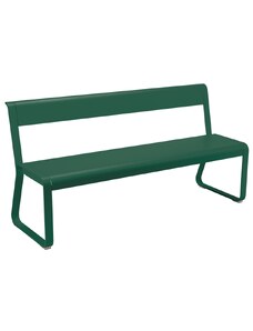 Tmavě zelená kovová lavice Fermob Bellevie