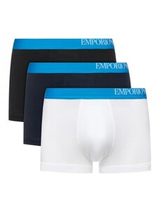 Emporio Armani pánské boxerky 3pack - černá, modrá (navy), bílá