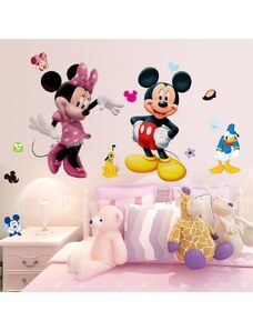 Disney Samolepka na zeď Mickey a Minnie Mouse
