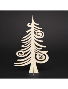 AMADEA Dřevěný 3D strom 15 cm